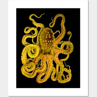 Yellow Octopus Posters and Art